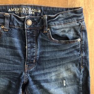 AEO American Eagle Stretch Tomgirl 8 long denim